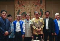 Calon Presiden Prabowo Subianto bersama para pimpinan partai politik koalisi pendukungnya. (Instagram.com/@zul.hasan)