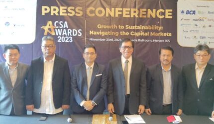 Konferensi Pers CSA Awards 2023, yang digelar di Menara 16, Jakarta, Kamis (23/11/2023) (HELLO.ID / Idris Daulat)